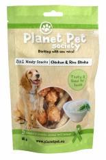 Planet Pet Society - 2 in 1 Meaty Snacks Chicken and Rice Sticks 80gr