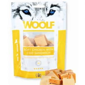 Soft chicken with cod sandwich