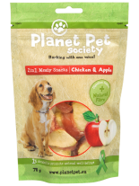 Planet Pet Society - 2IN1 MEATY SNACKS CHICKEN & APPLE 70G