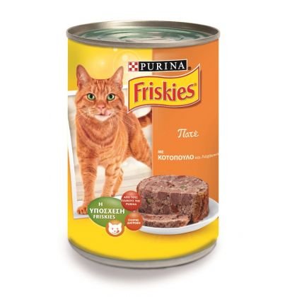Purina Friskies Πατέ ΚΟΤΟΠΟΥΛΟ & ΛΑΧΑΝΙΚΑ 400gr