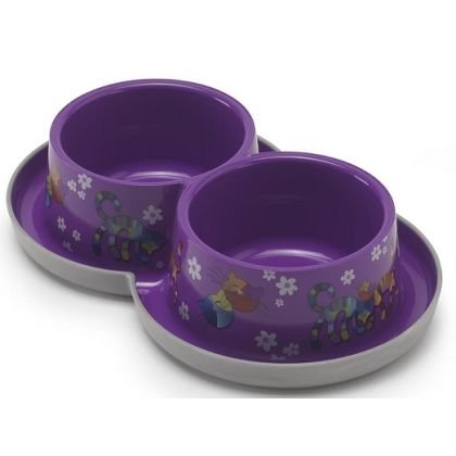 Διπλό Bowl Γάτας Friends For Ever 350ml