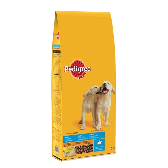 PEDIGREE JUNIOR ΜΕ ΚΟΤΟΠΟΥΛΟ & ΚΡΟΚΕΤΕΣ ΓΑΛΑΚΤΟΣ 15KG