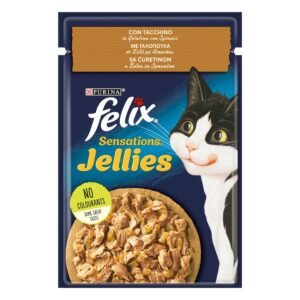 PURINA FELIX Sensations Jellies Γαλοπούλα & Σπανάκι 85gr