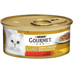 PURINA GOURMET Gold Dοuble Plessure με Βοδινό και Κοτόπουλο 85gr