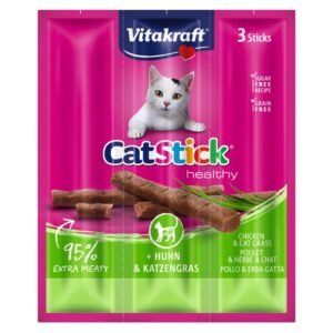 VITAKRAFT Cat Stick Mini-Κοτόπουλο και Γρασίδι
