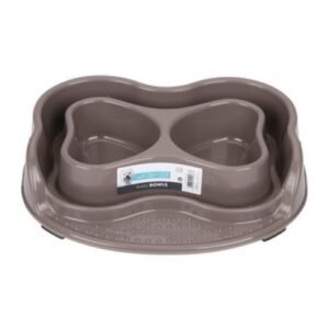M-PETS Διπλό Πλαστικό Bowl Γκρι 2x500ml