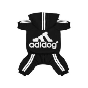 Υφασμάτινη Ολόσωμη Φόρμα Adidog Μαύρη