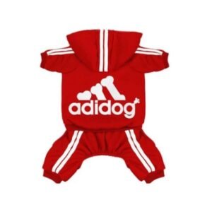 Υφασμάτινη Ολόσωμη Φόρμα Adidog Κόκκινη