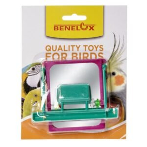BENELUX Plastic Perch with Mirror and Feeder