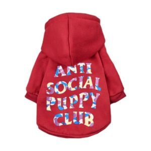 Φούτερ Anti Social Puppy Club Κόκκινο