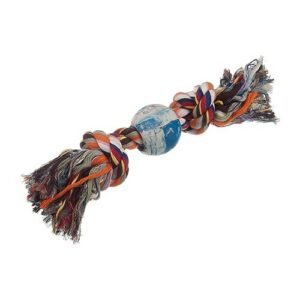 PET INTEREST Rope Cotton Toy Κnot with Rubber Ball