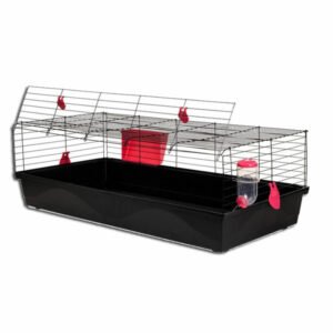 VOLTREGA Κλουβί Κουνελιού Μαύρο 100x55x39cm