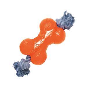 GLORIA TPR Bone with Rope Πορτοκαλί
