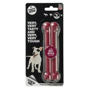 TASTY BONE Nylon Bone Roast Beef & Red Wine