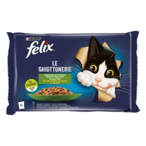 PURINA FELIX Multipack Βοδινό & Κοτόπουλο με Λαχανικά σε Ζελέ (4x85gr)