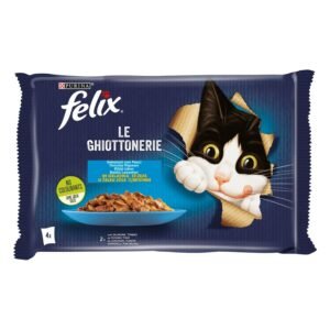 PURINA Felix Multipack Σολομός & Τόνος σε Ζελέ (4x85gr)