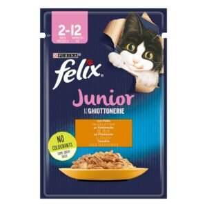 PURINA FELIX Junior με Κοτόπουλο σε Ζελέ 85gr